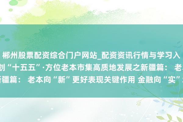 郴州股票配资综合门户网站_配资资讯行情与学习入口 决胜“十四五” 擘划“十五五”·方位老本市集高质地发展之新疆篇： 老本向“新”更好表现关键作用 金融向“实”培植新疆发展势能