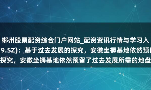 郴州股票配资综合门户网站_配资资讯行情与学习入口 聚杰微纤(300819.SZ)：基于过去发展的探究，安徽坐褥基地依然预留了过去发展所需的地盘储备