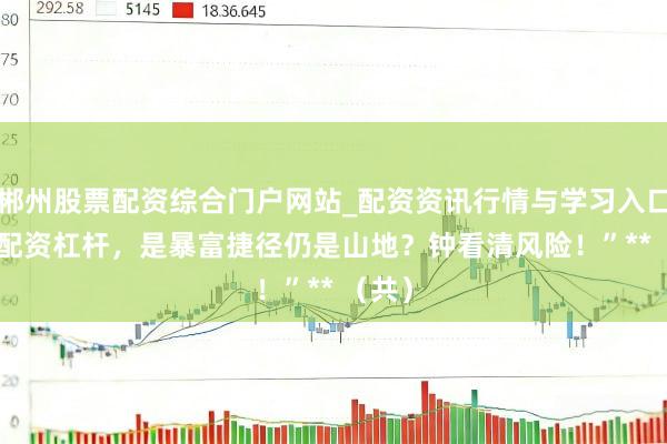 郴州股票配资综合门户网站_配资资讯行情与学习入口 **“配资杠杆，是暴富捷径仍是山地？钟看清风险！”** （共）
